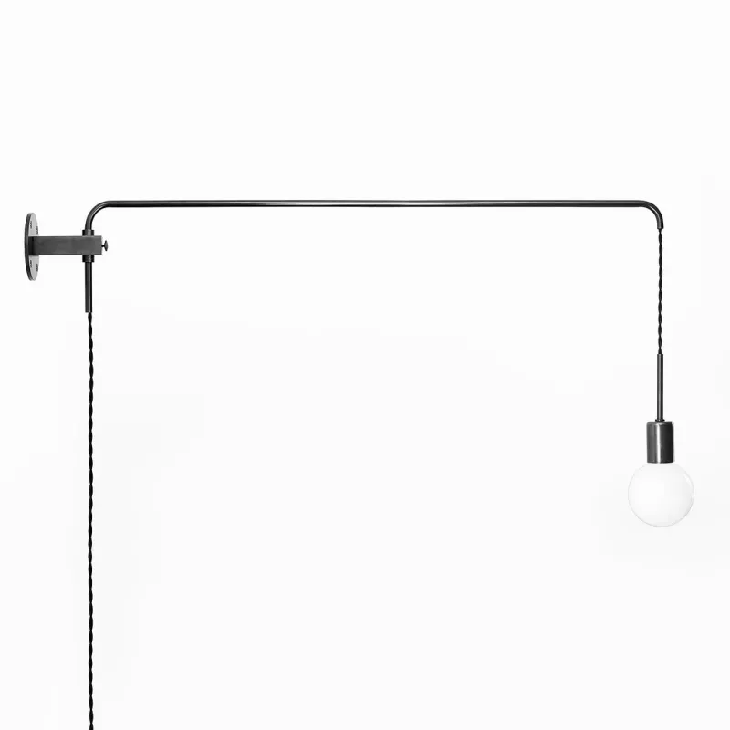 Pamono Black Minimalist Modern Oxidized Steel Potence Wall Lamp from Balance Lamp> Wall Lights & Sconces