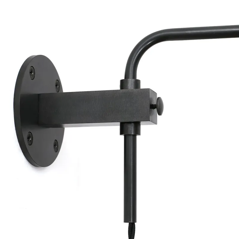 Pamono Black Minimalist Modern Oxidized Steel Potence Wall Lamp from Balance Lamp> Wall Lights & Sconces