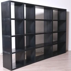 Pamono Black Modular Bookcase by Giulio A. Polvara for Kartell, 1970s