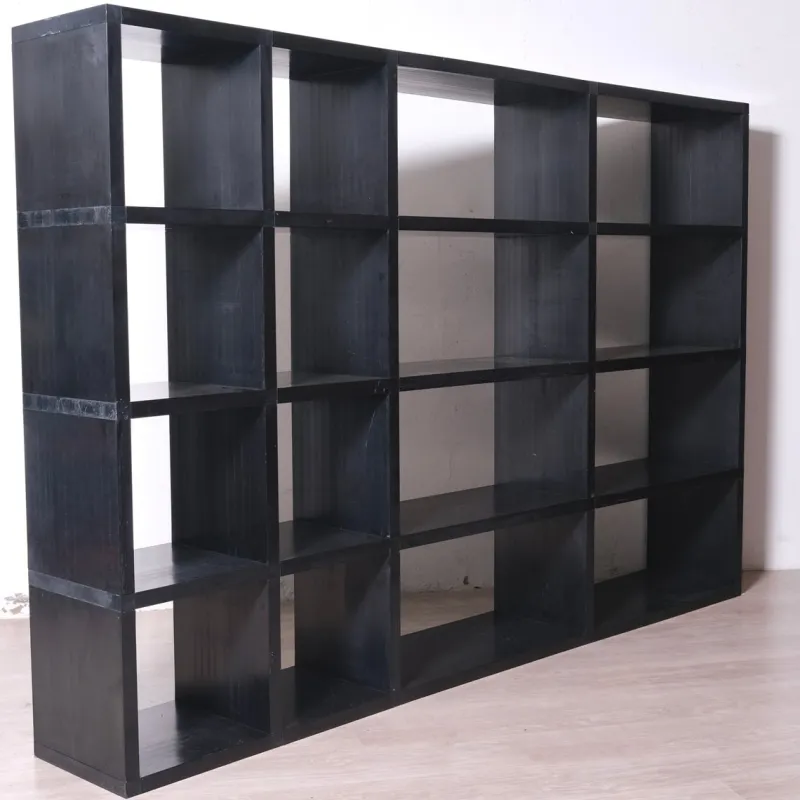 Pamono Black Modular Bookcase by Giulio A. Polvara for Kartell, 1970s