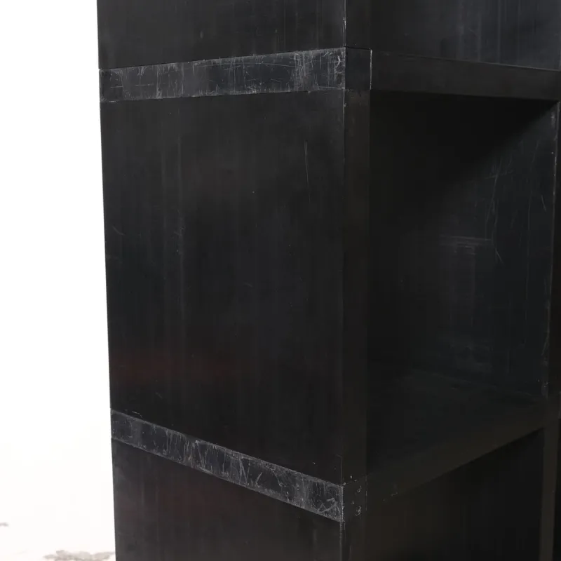 Pamono Black Modular Bookcase by Giulio A. Polvara for Kartell, 1970s