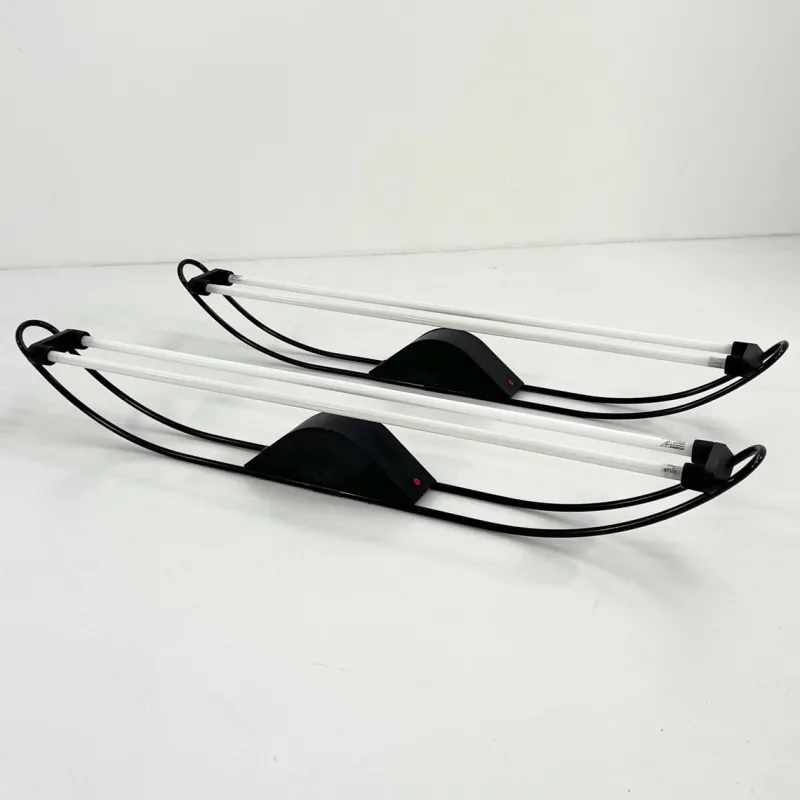 Pamono Black Neon Wall Lamp by Gian N. Gigante for Zerbetto, 1980s> Wall Lights & Sconces