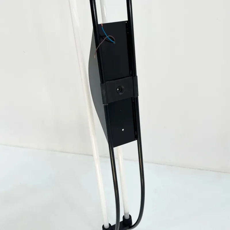 Pamono Black Neon Wall Lamp by Gian N. Gigante for Zerbetto, 1980s> Wall Lights & Sconces