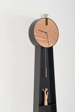 Pamono Black OTTO Pendulum Clock by Leonardo Fortino for Formae><noscript><img width=