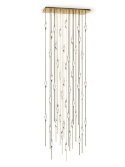 Best Pamono Black Polished Brass Il Pezzo 12 Cluster Chandelier by Il Pezzo Mancante
