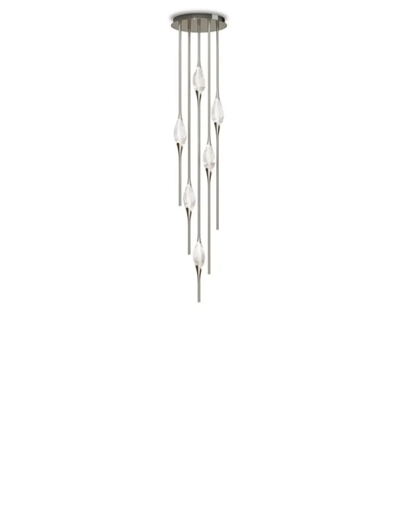 New Pamono Black Polished Brass Il Pezzo 12 Cluster Ceiling Lamp J by Il Pezzo Mancante
