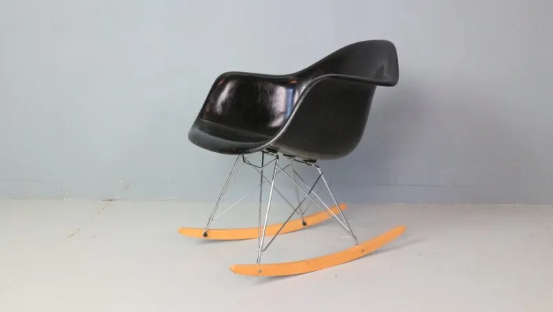 Pamono Black RAR Rocking Chair by Charles & Ray Eames for Herman Miller, 1977> Rocking Chairs