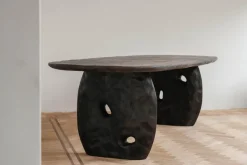 Pamono Black Rock Dining Table by Atelier Benoit Viaene><noscript><img width=