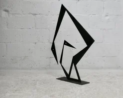 Pamono Black Sculpture, 1970s, Steel><noscript><img width=