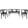 Online Pamono Black Secession Seating Group attributed to Fischel, 1890s, Set of 3