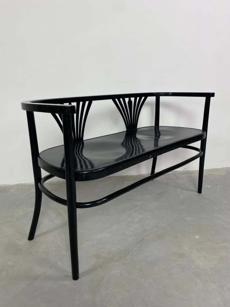 Online Pamono Black Secession Seating Group attributed to Fischel, 1890s, Set of 3