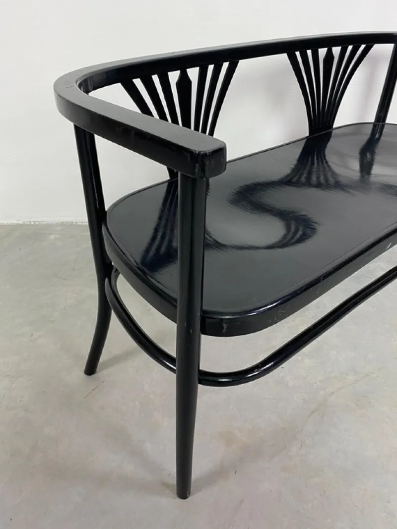Online Pamono Black Secession Seating Group attributed to Fischel, 1890s, Set of 3
