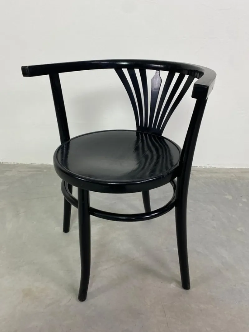 Online Pamono Black Secession Seating Group attributed to Fischel, 1890s, Set of 3