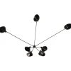 Pamono Black Seven Fixed Arms Spider Wall Lamp by Serge Mouille> Wall Lights & Sconces