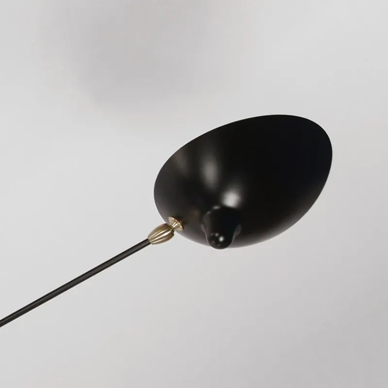 Pamono Black Seven Fixed Arms Spider Wall Lamp by Serge Mouille> Wall Lights & Sconces