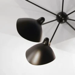Pamono Black Seven Fixed Arms Spider Wall Lamp by Serge Mouille><noscript><img width=