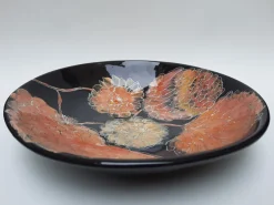 Pamono Black Spring Plate from Amodino Milano> Decorative Plates