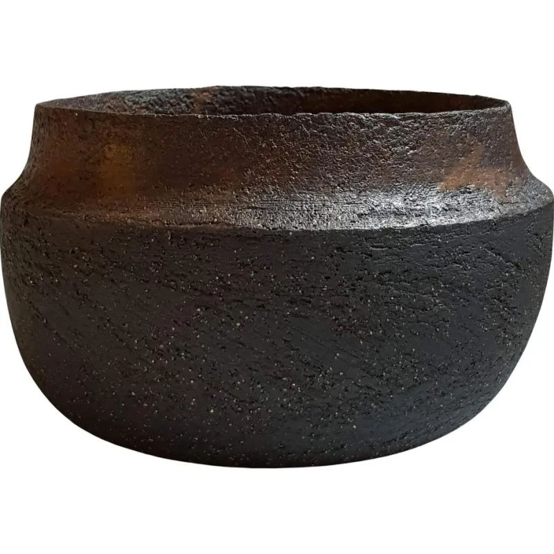 Pamono Black Stoneware Dinos Vase by Elena Vasilantonaki> Tabletop