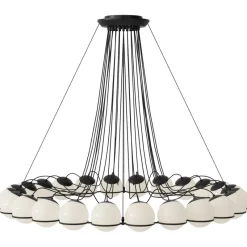Pamono Black Structure Model 2109/24/14 Ceiling Lamp by Gino Sarfatti for Astep> Ceiling Lights