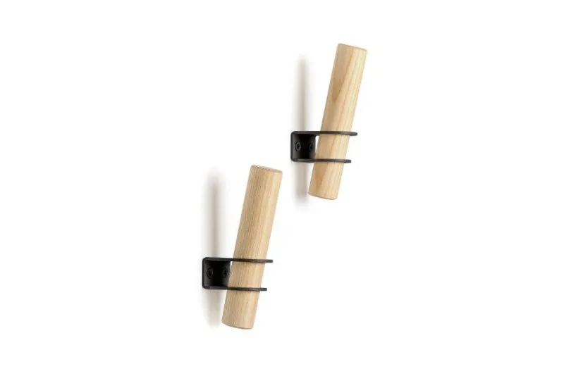 Pamono Black Torch Hooks by Tore Bleuzé for Emko, Set of 2> Racks, Hooks & Valets