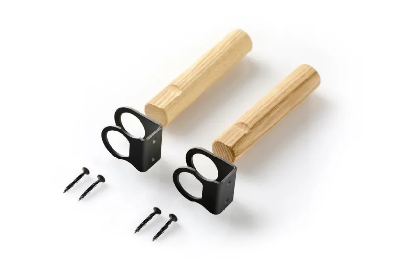 Pamono Black Torch Hooks by Tore Bleuzé for Emko, Set of 2> Racks, Hooks & Valets
