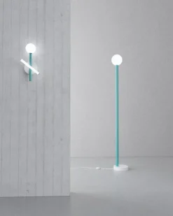 Pamono Black Tube and Globe Wall Light by Atelier Areti><noscript><img width=
