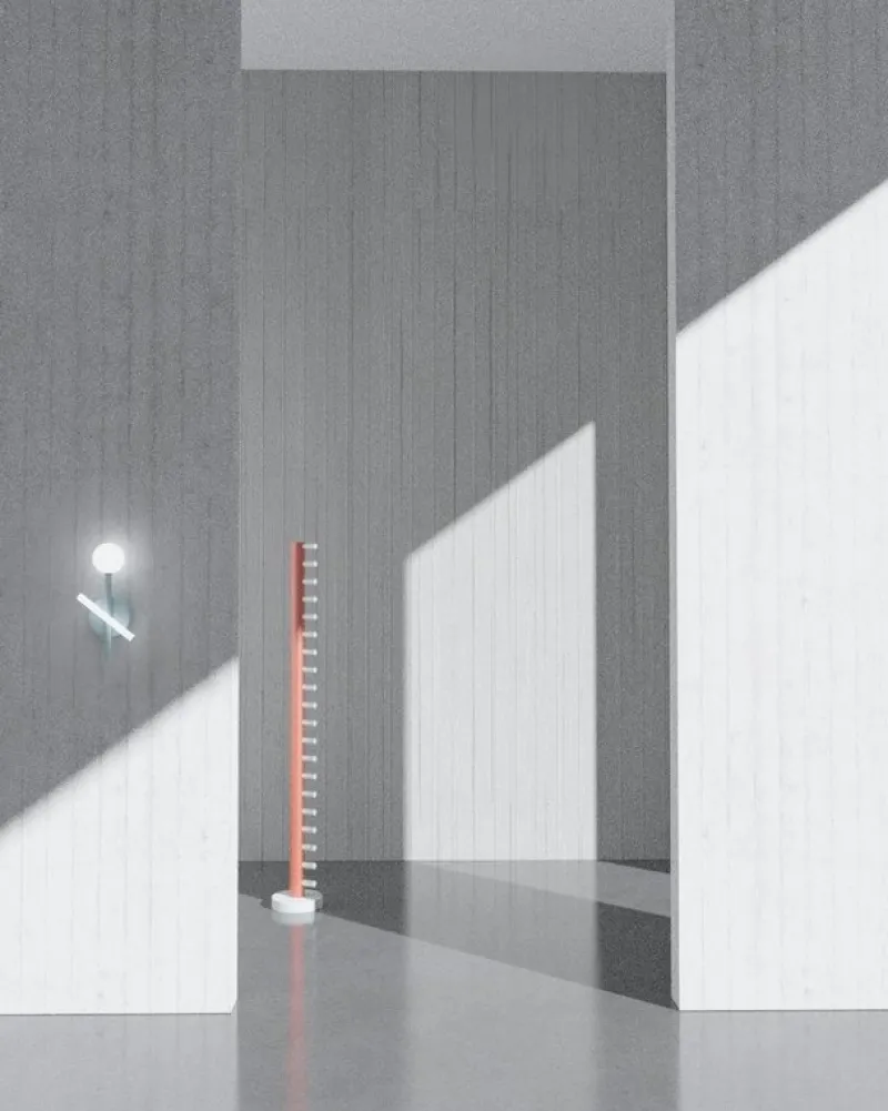 Pamono Black Tube and Globe Wall Light by Atelier Areti> Wall Lights & Sconces