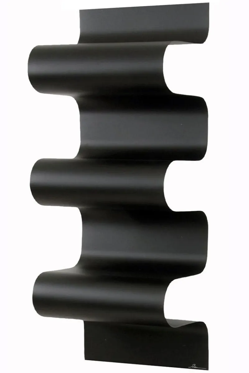 Clearance Pamono Black Wave Bookshelf by Julien Vidame