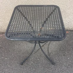 Outlet Pamono Black Wrought Iron Pedestal Table, 1960s