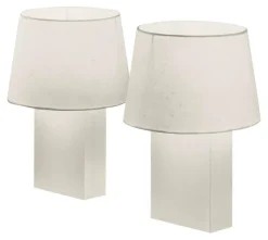 Pamono Bloc Parchment Lamps with Parchment Paper Shades by Atelier Cabanel, Set of 2
