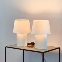 Pamono Bloc Parchment Lamps with Parchment Paper Shades by Atelier Cabanel, Set of 2