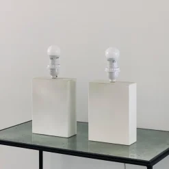 Pamono Bloc Parchment Lamps with Parchment Paper Shades by Atelier Cabanel, Set of 2