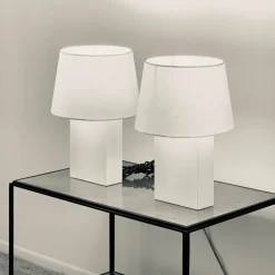 Pamono Bloc Parchment Lamps with Parchment Paper Shades by Atelier Cabanel, Set of 2