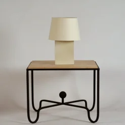 Pamono Bloc Parchment Lamps with Parchment Paper Shades by Atelier Cabanel, Set of 2><noscript><img width=