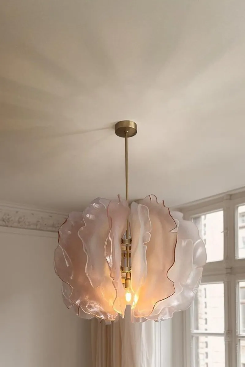 Hot Pamono Bloom Chandelier with Light Pink Glass Petals by Marie Jeunet