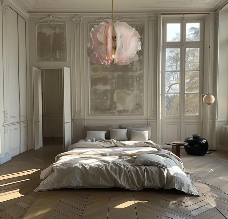 Hot Pamono Bloom Chandelier with Light Pink Glass Petals by Marie Jeunet