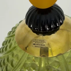Pamono Blown Murano Glass and Brass Pendant Lamp, 2000><noscript><img width=