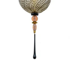 Pamono Blown Murano Glass and Brass Pendant Lamp, 2000