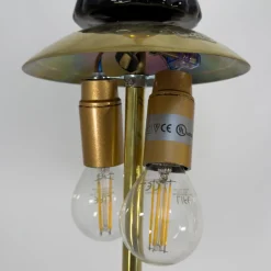 Pamono Blown Murano Glass and Brass Pendant Lamp, 2000