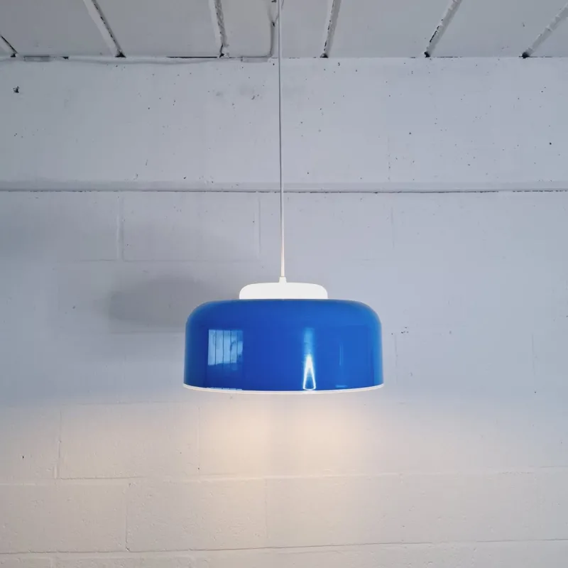 Pamono Blue Acrylic Glass Suspension, 1960s> Ceiling Lights