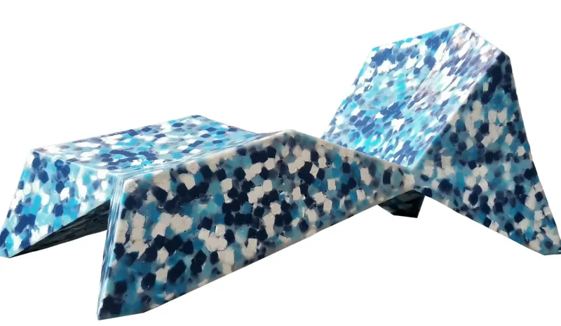 Pamono Blue Alex Chaise Longue by Alessandro Mendini for ecopixel The Exceptional> Garden Seating