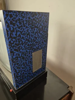 Pamono Blue and Black Laminate Television by Ettore Sottsass for Brionvega, 1980s><noscript><img width=
