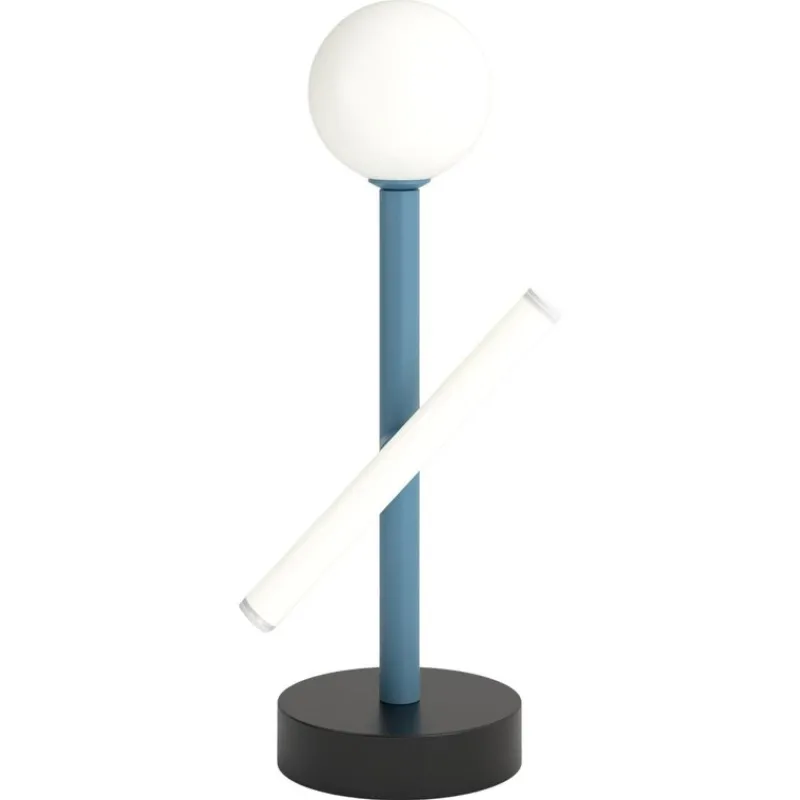 Online Pamono Blue and Black Tube and Globe Desk Light by Atelier Areti