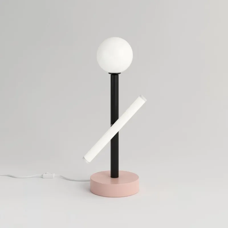 Online Pamono Blue and Black Tube and Globe Desk Light by Atelier Areti