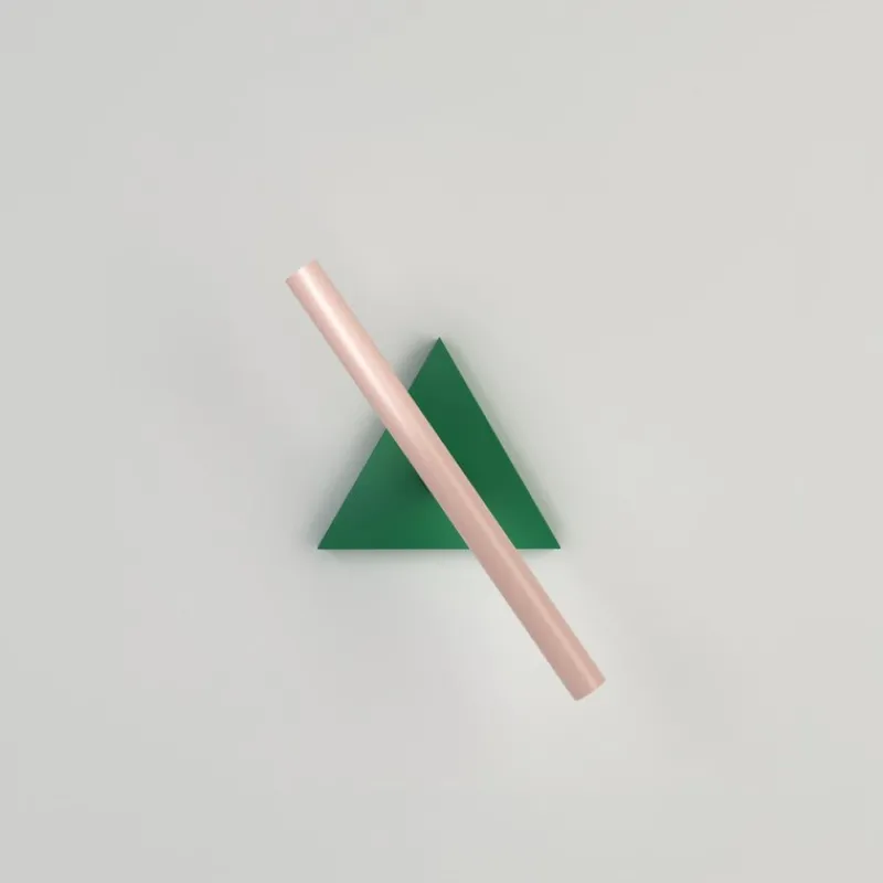Pamono Blue and Black Tube and Triangle Wall Light by Atelier Areti> Wall Lights & Sconces