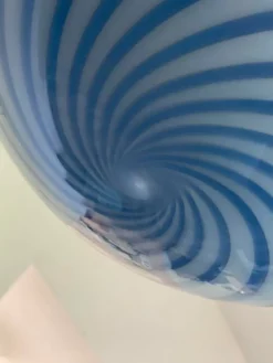 Pamono Blue and White Sphere Pendant Lamp in Murano Glass from Simoeng><noscript><img width=