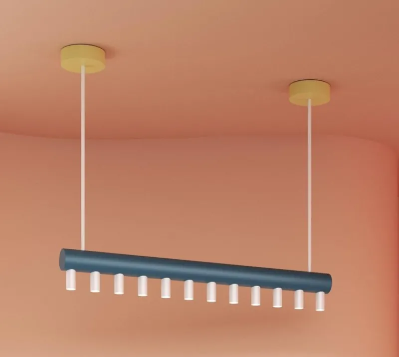 Hot Pamono Blue and Yellow Array Pendant Light by Atelier Areti