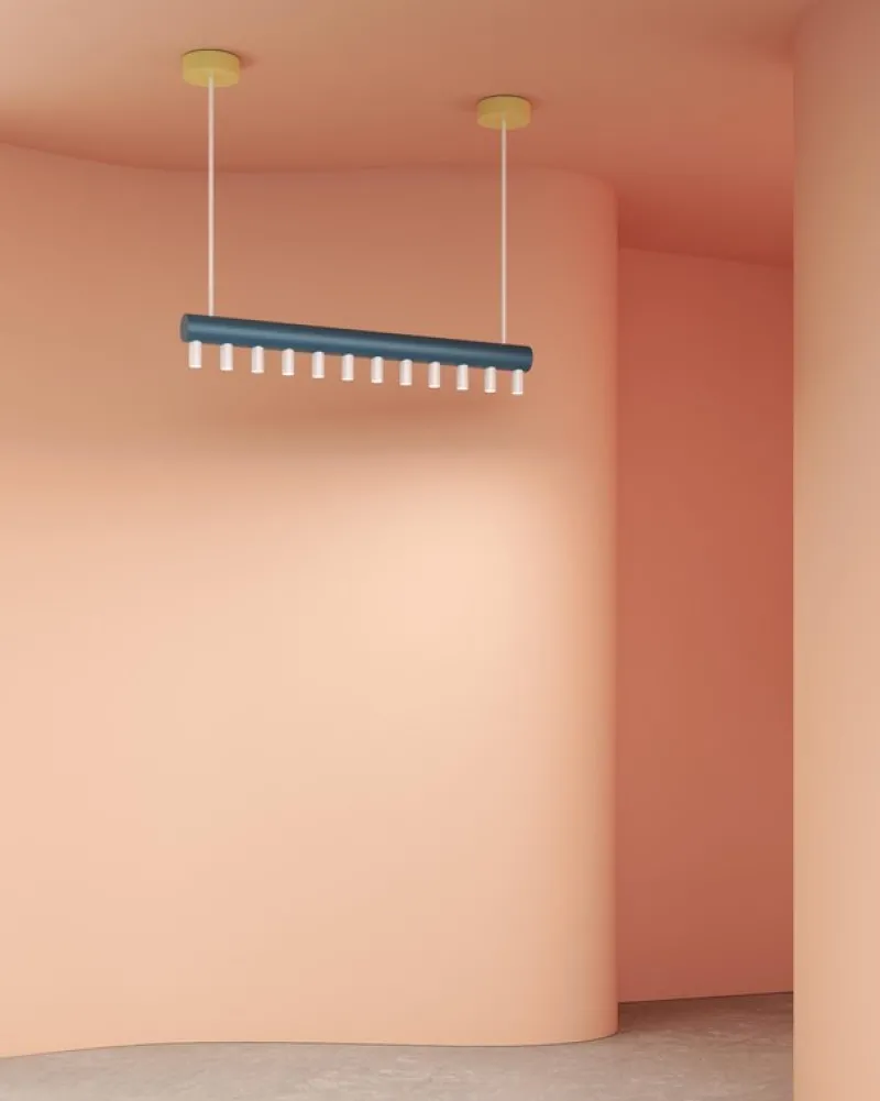 Hot Pamono Blue and Yellow Array Pendant Light by Atelier Areti