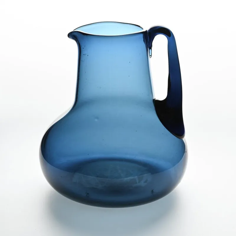 Sale Pamono Blue Blown Glass Jug by Claude Morin, Dieulefit, 1970s