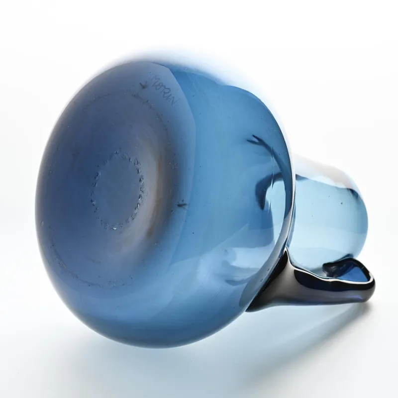 Sale Pamono Blue Blown Glass Jug by Claude Morin, Dieulefit, 1970s